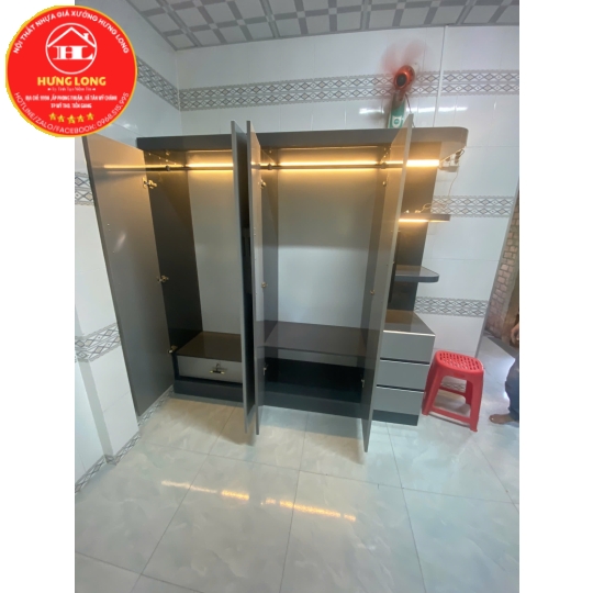 Tủ nhựa 4 cánh 1 kệ nhựa cao cấp vincoplast giá rẻ Mỹ tho 