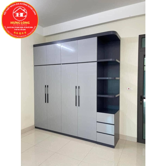 TỦ NHỰA 4 CÁNH, 1 KỆ CAO CẤP